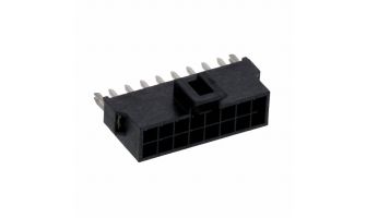 105312-1316 NanoFit Hdr Vt 16Ckt DR SldrClip Blk 30Au