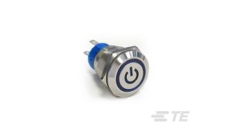 3-2213766-9 Pushbutton Switches AV19 SPL 3A POWER LED BLUE 24V