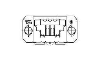 5-1761183-2 Modular Conn/Ethernet Conn  6 SDL TE RCPT ASSY