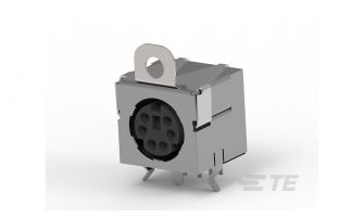 5750725-1 Circular DIN Conn 6 MINI-DIN R/A RCPT CONN W/GC