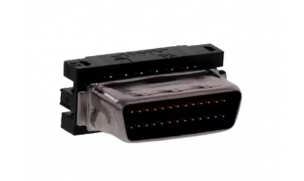 5750913-2 I/O Connectors CABLE PLUG 26P w/lacing covers blk