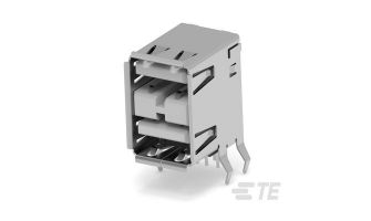 5787617-3 RECP ASSY  R/A  STACKED  THRU-HOLE  USB 