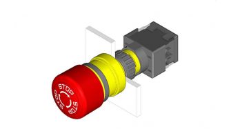 61-3440.4/1 CONFIG SW BODY E-STOP NON-ILLUM