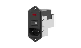 6609941-5 AC Power Entry Modules 3A SINGLE FUSE VERTICAL