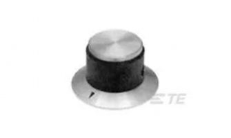 7-1437622-6 KNS501BA1/4=KNOB BLK/ALUM W/SK