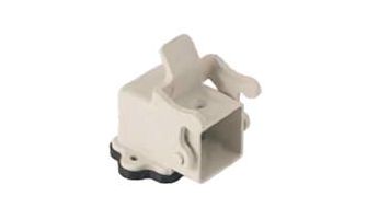 7803.6203.0 GWconnect STD - Standard, Single Lever Bulkhead Mount Housing, Polyamide, with 1 Lever, Right Angle, with Gasket, Size 3A«21x21», Grey White