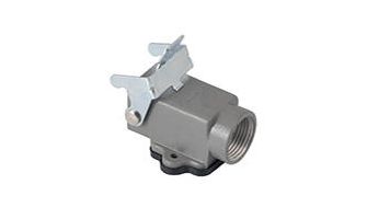 7803.6226.A GWconnect STD - Standard, Single Lever Bulkhead Mount Housing, Die-cast Aluminum, with 1 Lever, Right Angle, with Gasket, Size 3A«21x21», M20 Thread, Grey