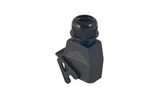7908.6668.1 GWconnect STD - Standard, Single Lever Coupler, Polyamide, with 1 Lever, Top Entry, with Cable Gland, Size «32x13», Pg21 Thread, Black