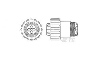 796094-2 Standard Circular Connector 4P PLUG W/O CONTACTS