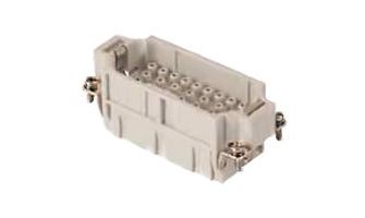 936010244 GWconnect Crimp Contact Insert, Male, 10-Pole, 16A, for Crimp Contacts, Size 6B «44x27»