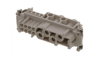 936010245 GWconnect Screw Terminal Insert, Female, 4-Pole-80A without Wire Protection and 8-Pole-16A with Wire Protection, Silver (Ag) Plated Contacts, Size 24B «104x27»