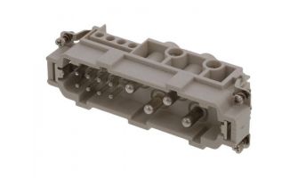 936010247 GWconnect Screw Terminal Insert, Male, 4-Pole-80A without Wire Protection and 8-Pole-16A with Wire Protection, Silver (Ag) Plated Contacts, Size 24B «104x27»