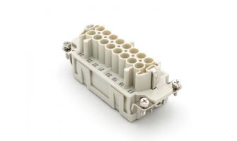 936010256 GWconnect Spring Terminal Insert, Female, 16-Pole, 16A, Numbered 17-32, Silver (Ag) Plated Contacts, Size 16B «77x27»