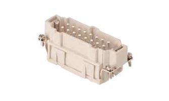 936010260 GWconnect Spring Terminal Insert, Male, 16-Pole, 16A, Numbered 17-32, Silver (Ag) Plated Contacts, Size 16B «77x27»