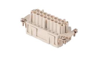 936010291 GWconnect Push-in Terminal Insert, Female, 24-Pole, 16A, Numbered 1-24, Silver (Ag) Plated Contacts, Size 24B «104x27»