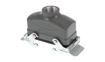 936012832 GWconnect STD - Standard, Double Lever Coupler, Die-cast Aluminum, with 2 Levers, Top Entry, with Gasket, Size 16B «77x27», Extended M25 Thread, Grey
