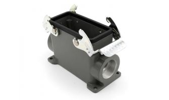 936013054 GWconnect STD - Standard, Double Lever Surface Mount Housing, Die-cast Aluminum, with 2 Levers, with Gasket, Size 16B «77x27», Pg29 Thread, High Construction, Grey