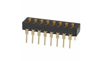 A6D-8103 DIP Switches / SIP Switches 8 Pins Sealed Raised Actuator