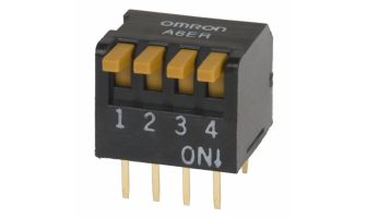 A6ER-3101 Piano Dip Switch / 1 Switches  3PST  On-off