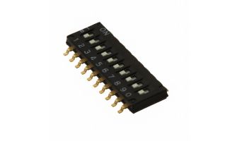 A6H-0101 Slide Dip Switch 10 Switches 10PST Latched
