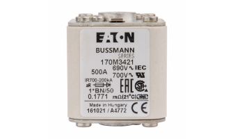 Fuse size 1, 690 Vac (IEC)700 Vac (UL)500 A fuse