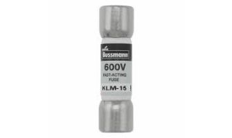 KLM-15 FUSE CARTRIDGE 15A 600VAC/VDC 5AG