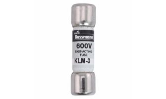 KLM-3 FUSE CARTRIDGE 3A 600VAC/VDC 5AG