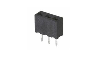 M22-7130342 3 Pos. Female SIL Vertical Throughboard Conn.