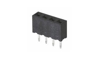 M22-7130442 4 Pos. Female SIL Vertical Throughboard Conn.