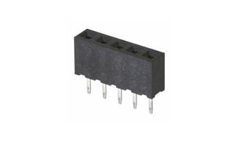 M22-7130542 5 Pos. Female SIL Vertical Throughboard Conn.