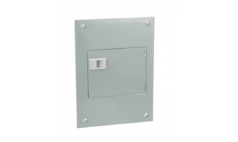 QO612L100DF Load center, QO, 1 phase, 6 spaces, 12 circuits, 100A fixed main lugs, NEMA1, door flush cover