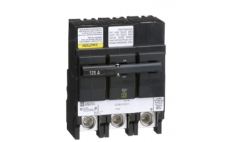 QOB3125VH QO mini breaker, 125 A, 3 pole, 120/240 V, 22 kA, bolt on