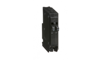 QOT2020 Tandem mini circuit breaker, QO, 2 x 1 pole at 20A, 120/240 VAC, 10 kA, plug in mount